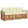 Ensembles de canapés avec coussin 3 pcs Naturel et Crème 526643526643