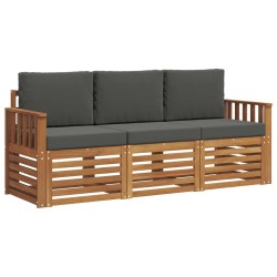 Ensembles de canapés avec coussin 3 pcs Naturel et Anthracite 526644526644
