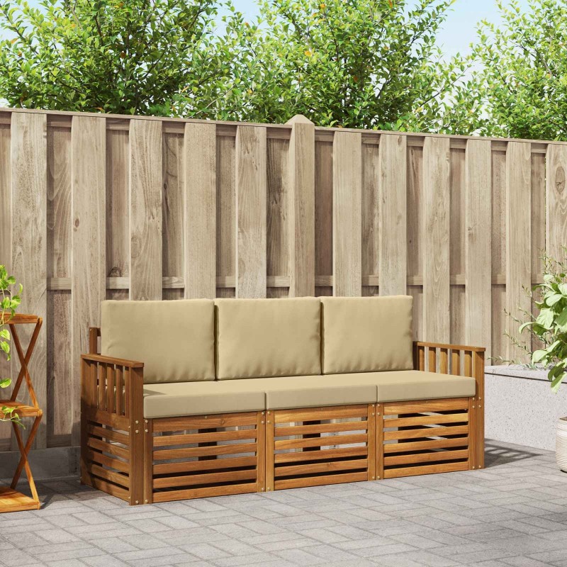 Ensembles de canapés avec coussin 3 pcs Naturel et Beige 526645526645