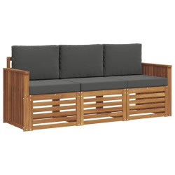 Ensembles de canapés avec coussin 3 pcs Naturel et Anthracite 526646526646