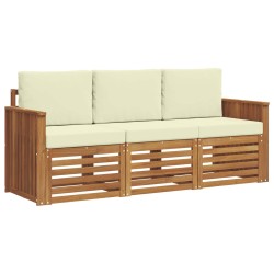 Ensembles de canapés avec coussin 3 pcs Naturel et Crème 526648526648