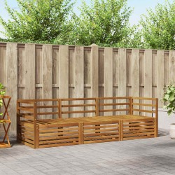 Ensemble de canapés d'extérieur 3 pcs Naturel 526654526654