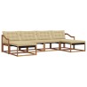 Ensemble de canapés d'extérieur 6 pcs Naturel et Beige 526655526655