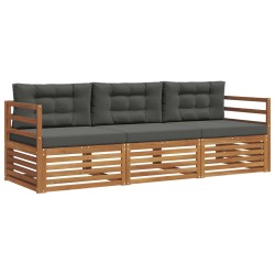 Ensemble de canapés d'extérieur 3 pcs Naturel et Anthracite 526658526658