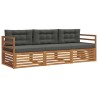 Ensemble de canapés d'extérieur 3 pcs Naturel et Anthracite 526658526658