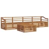 Ensemble de canapés d'extérieur 5 pcs Naturel 526663526663