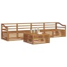 Ensemble de canapés d'extérieur 5 pcs Naturel 526663526663