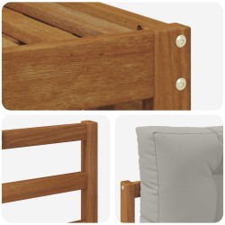 Ensemble de canapés d'extérieur 4 pcs Gris Naturel et Clair 526664526664