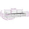 Ensemble de canapés d'extérieur 3 pcs Naturel 526668526668