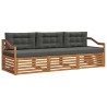 Ensemble de canapés d'extérieur 3 pcs Naturel et Anthracite 526669526669