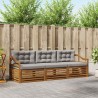 Ensemble de canapés d'extérieur 3 pcs Gris Naturel et Clair 526670526670