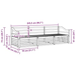 Ensemble de canapés d'extérieur 3 pcs Naturel 526672526672