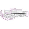 Ensemble de canapés d'extérieur 3 pcs Naturel 526675526675