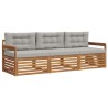 Ensemble de canapés d'extérieur 3 pcs Gris Naturel et Clair 526677526677