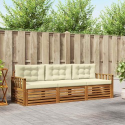 Ensemble de canapés d'extérieur 3 pcs Naturel et Crème 526685526685