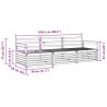 Ensemble de canapés d'extérieur 3 pcs Naturel 526687526687