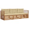 Ensemble de canapés d'extérieur 3 pcs Naturel et Beige 526689526689