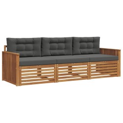 Ensemble de canapés d'extérieur 3 pcs Naturel et Anthracite 526690526690