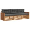 Ensemble de canapés d'extérieur 3 pcs Naturel et Anthracite 526690526690