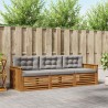 Ensemble de canapés d'extérieur 3 pcs Gris Naturel et Clair 526691526691