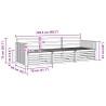 Ensemble de canapés d'extérieur 3 pcs Naturel 526694526694