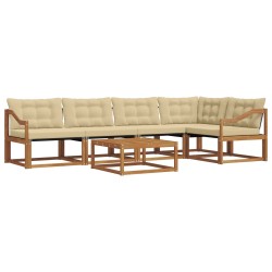 Ensemble de canapés d'extérieur 6 pcs Naturel et Beige 526699526699