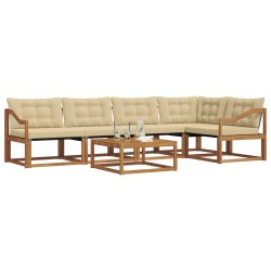 Ensemble de canapés d'extérieur 6 pcs Naturel et Beige 526699526699