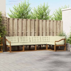 Ensemble de canapés d'extérieur 5 pcs Naturel et Crème 526700526700