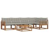 Ensemble de canapés d'extérieur 6 pcs Gris Naturel et Clair 526702526702