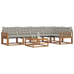 Ensemble de canapés d'extérieur 6 pcs Gris Naturel et Clair 526702526702