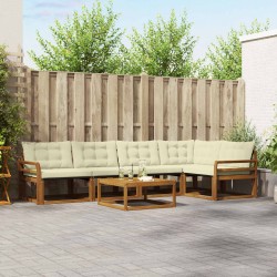 Ensemble de canapés d'extérieur 6 pcs Naturel et Crème 526703526703