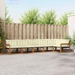 Ensemble de canapés d'extérieur 6 pcs Naturel et Crème 526705526705