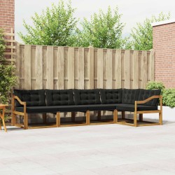 Ensemble de canapés d'extérieur 5 pcs Naturel et Noir 526709526709