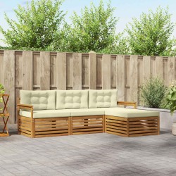 Ensemble de canapés d'extérieur 4 pcs Naturel et Crème 526711526711