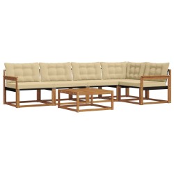 Ensemble de canapés d'extérieur 6 pcs Naturel et Beige 526713526713