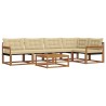 Ensemble de canapés d'extérieur 6 pcs Naturel et Beige 526713526713