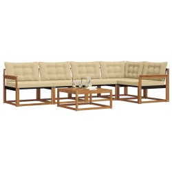 Ensemble de canapés d'extérieur 6 pcs Naturel et Beige 526713526713