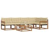 Ensemble de canapés d'extérieur 6 pcs Naturel et Beige 526713526713