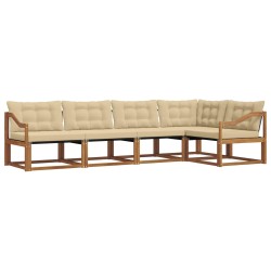 Ensemble de canapés d'extérieur 5 pcs Naturel et Beige 526715526715