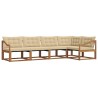 Ensemble de canapés d'extérieur 5 pcs Naturel et Beige 526715526715