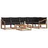 Ensemble de canapés d'extérieur 6 pcs Naturel et Noir 526721526721