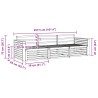 Ensemble de canapés d'extérieur 3 pcs Naturel 526724526724