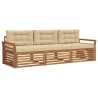 Ensemble de canapés d'extérieur 3 pcs Naturel et Beige 526725526725