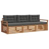 Ensemble de canapés d'extérieur 3 pcs Naturel et Anthracite 526726526726