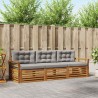 Ensemble de canapés d'extérieur 3 pcs Gris Naturel et Clair 526727526727