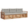 Ensemble de canapés d'extérieur 3 pcs Gris Naturel et Clair 526727526727