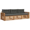 Ensemble de canapés d'extérieur 3 pcs Naturel et Anthracite 526733526733