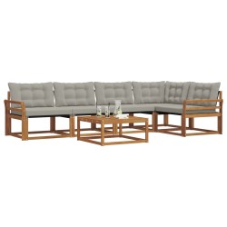 Ensemble de canapés d'extérieur 6 pcs Gris Naturel et Clair 526735526735