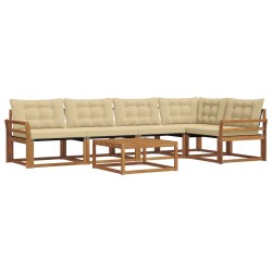 Ensemble de canapés d'extérieur 6 pcs Naturel et Beige 526737526737
