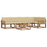 Ensemble de canapés d'extérieur 6 pcs Naturel et Beige 526737526737